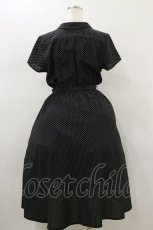 画像2: F&A / ドット柄フレンチスリーブワンピース Free Black H-26-01-18-054-LO-OP-NS-ZH (2)