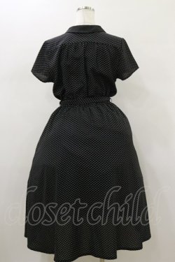 画像2: F&A / ドット柄フレンチスリーブワンピース Free Black H-26-01-18-054-LO-OP-NS-ZH