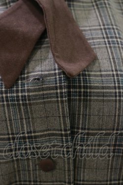 画像3: F&A / カメオ付きクロスボウタイチェックワンピース Free Brown H-26-01-18-058-LO-OP-NS-ZH