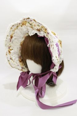 画像1: BABY,THE STARS SHINE BRIGHT / Rococo庭園ボンネット  ジャスミン×オフ白 H-26-01-18-011-BA-AC-NS-ZH