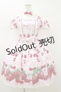 Angelic Pretty / Dessert Berryワンピース Free ピンク H-26-01-18-064-AP-OP-NS-ZH