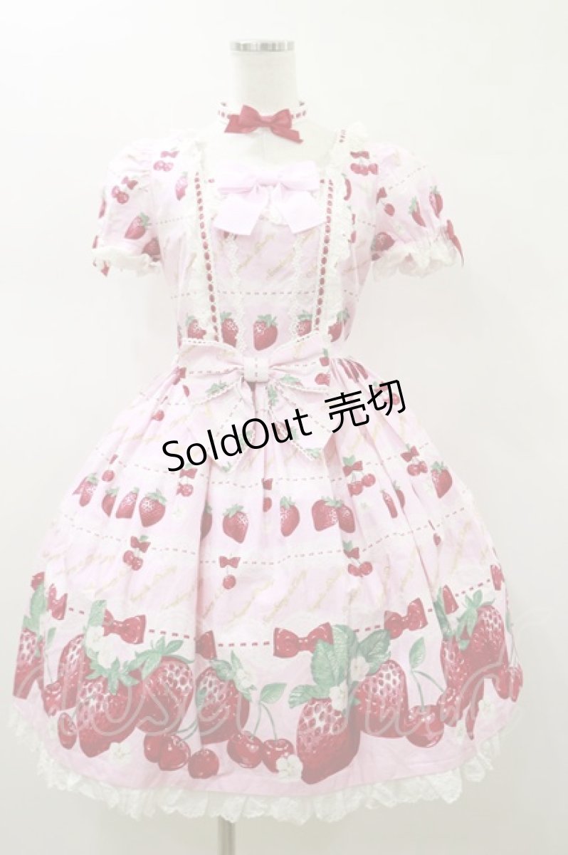 画像1: Angelic Pretty / Dessert Berryワンピース Free ピンク H-26-01-18-064-AP-OP-NS-ZH (1)