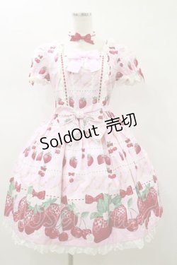 画像1: Angelic Pretty / Dessert Berryワンピース Free ピンク H-26-01-18-064-AP-OP-NS-ZH