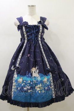 画像1: metamorphose / twinkle journeyバッスルジャンパースカート Free ネイビー H-26-01-18-065-ME-OP-NS-ZH