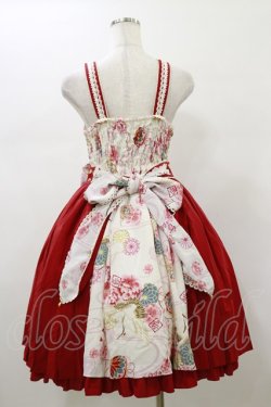 画像2: metamorphose / 花鳥風月〜乙女のはなごろも〜プリーツジャンパースカート(草柄リボン) Free 白梅(White) H-26-01-18-066-ME-OP-NS-ZH