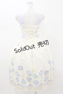 画像2: Innocent World / チューリップジャンパースカート L オフ/ブルー H-26-01-18-069-IW-OP-NS-ZH