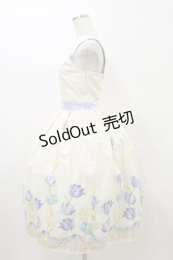 画像3: Innocent World / チューリップジャンパースカート L オフ/ブルー H-26-01-18-069-IW-OP-NS-ZH