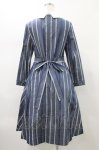 画像2: Jane Marple / Ribbon stripe jacquardのパプリックドレス  ブルーグレー H-26-01-18-1025-JM-OP-KB-ZH (2)