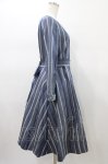 画像3: Jane Marple / Ribbon stripe jacquardのパプリックドレス  ブルーグレー H-26-01-18-1025-JM-OP-KB-ZH (3)