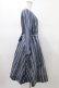 画像3: Jane Marple / Ribbon stripe jacquardのパプリックドレス  ブルーグレー H-26-01-18-1025-JM-OP-KB-ZH (3)