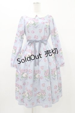 画像1: Emily Temple cute / Pansy ribbonワンピース M サックス H-26-01-18-1026-ET-OP-KB-ZH