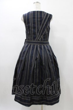 画像2: Jane Marple Dans Le Salon / Old England stripe coronation dress  ネイビー H-26-01-18-1027-JM-OP-KB-ZH