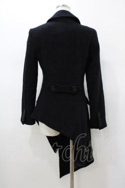 画像2: BPN / アシメウールコート  ブラック H-26-01-18-1006-GO-CO-KB-ZH