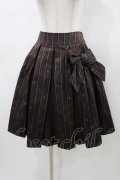 Jane Marple / Regimental stripe ribbon tie skirt  ブラウン H-26-01-18-1033-JM-SK-KB-ZH