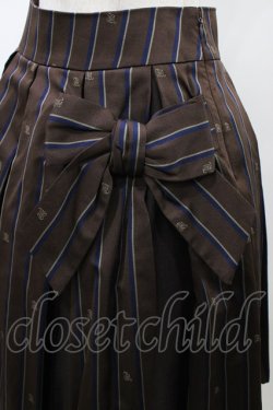 画像4: Jane Marple / Regimental stripe ribbon tie skirt  ブラウン H-26-01-18-1033-JM-SK-KB-ZH