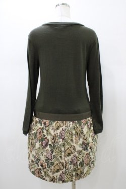 画像2: Jane Marple Dans Le Salon / ローズゴブラントロンプルイユワンピース M グリーン H-26-01-18-1037-JM-OP-KB-ZH