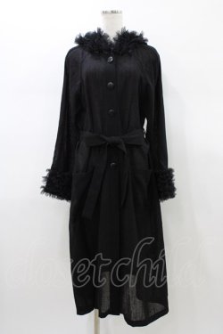 画像1: Na+H / surfaceロングフリルガウン  黒 H-26-01-18-1007-PU-JA-KB-ZH