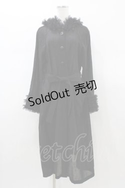 画像1: Na+H / surfaceロングフリルガウン  黒 H-26-01-18-1007-PU-JA-KB-ZH