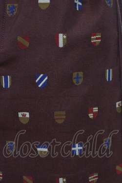 画像3: Jane Marple / エンブレムジャガードとレジメンのジャンパースカート  ボルドー H-26-01-18-1039-JM-OP-KB-ZH