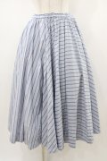 Jane Marple Dans Le Salon / オールドイングランドストライプフラッフィースカート  ブルーグレー H-26-01-18-1042-JM-SK-KB-ZH