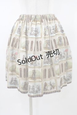 画像1: Jane Marple / ラングドシャショコラのミニスカート  ライトベージュ H-26-01-18-1048-JM-SK-KB-ZH