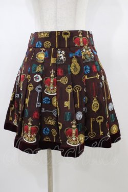 画像1: Jane Marple / Coronation Ceremonyタックスカート  ボルドー H-26-01-18-1049-JM-SK-KB-ZH