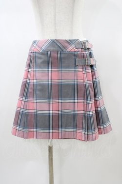 画像1: Jane Marple / チェックラップスカート  ピンク H-26-01-18-1051-JM-SK-KB-ZH