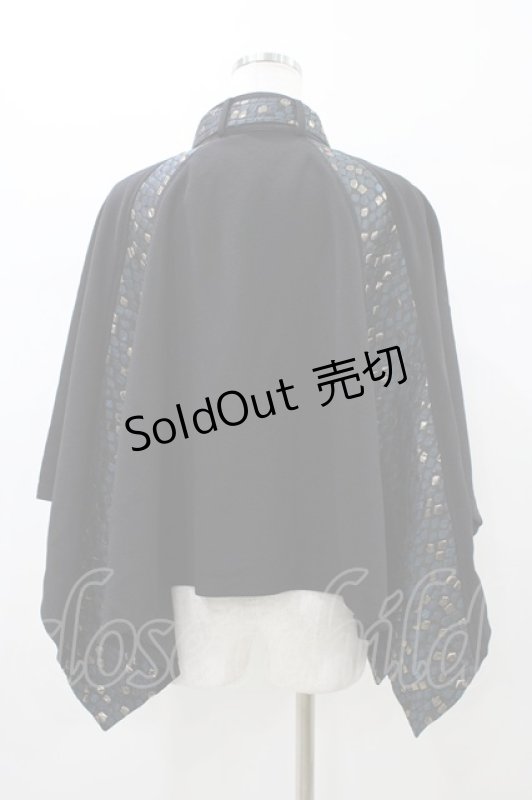 画像2: Qutie Frash / 2023-宵鶴-ポンチョ  黒 H-26-01-18-1052-QU-JA-KB-ZH (2)