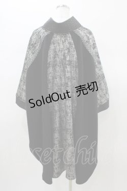 画像2: Qutie Frash / 万能ポンチョ  黒×シルバー H-26-01-18-1053-QU-TO-KB-ZH