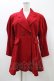 画像1: Jane Marple / タックスリーブコート  レッド H-26-01-18-1059-JM-CO-KB-ZH (1)