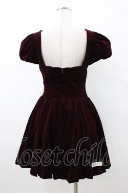 画像6: alice auaa / 別珍パフ袖ワンピース 3 ボルドー H-26-01-18-1010-AA-OP-KB-ZH