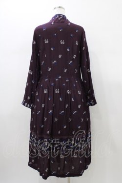 画像2: Jane Marple Dans Le Salon / Dance with roses jacquardワーキングドレス  ボルドーミックス H-26-01-18-1011-JM-OP-KB-ZH