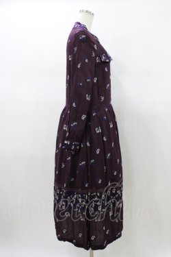 画像3: Jane Marple Dans Le Salon / Dance with roses jacquardワーキングドレス  ボルドーミックス H-26-01-18-1011-JM-OP-KB-ZH