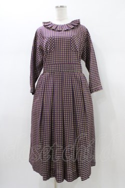 画像1: Jane Marple / アンデュラントチェックコレットドレス  マゼンタ H-26-01-18-1012-JM-OP-KB-ZH