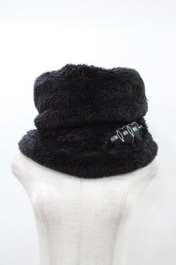 画像1: LISTEN FLAVOR / スヌード  黒 H-26-01-18-1003-PU-ZA-KB-ZH