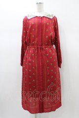 Jane Marple Dans Le Salon / Granny’s buttonsクロスカラードレス  ローズ×ライトベージュ H-26-01-18-1015-JM-OP-KB-ZH