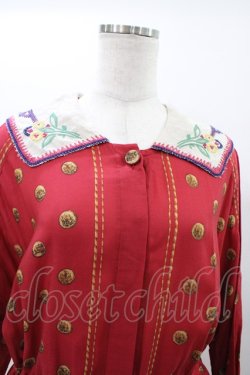 画像4: Jane Marple Dans Le Salon / Granny’s buttonsクロスカラードレス  ローズ×ライトベージュ H-26-01-18-1015-JM-OP-KB-ZH