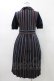 画像2: Jane Marple Dans Le Salon / ニットスリーブレジメンタルワンピース  ネイビー H-26-01-18-1017-JM-OP-KB-ZH (2)