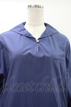 画像4: Jane Marple Dans Le Salon / Coating typewriter marine collar dress M ブルー H-26-01-18-1019-JM-OP-KB-ZH