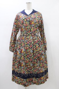 画像1: Jane Marple / Heirloomヴィンテージマリンカラードレス M ネイビー H-26-01-18-1021-JM-OP-KB-ZH