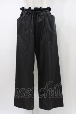 画像1: Na+H / Licレザーパンツ  黒 H-26-01-18-1005-PU-PA-KB-ZH