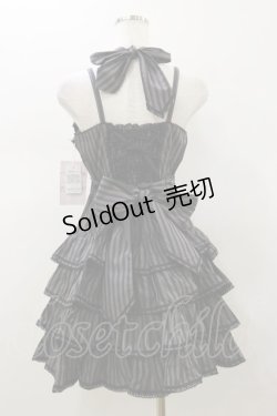 画像2: Angelic Pretty / ヴィンテージストライプジャンパースカート Free グレー H-26-01-18-078-AP-OP-NS-ZH