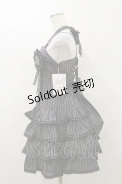 画像3: Angelic Pretty / ヴィンテージストライプジャンパースカート Free グレー H-26-01-18-078-AP-OP-NS-ZH