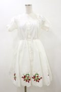 Ank Rouge / いちご刺繍オフショルワンピース M シロ H-26-01-18-079-CA-OP-YZ-ZH
