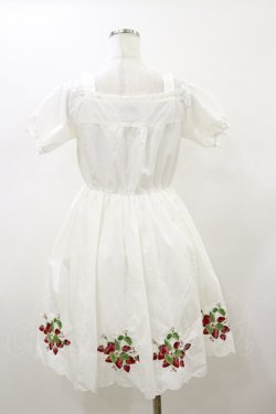 画像2: Ank Rouge / いちご刺繍オフショルワンピース M シロ H-26-01-18-079-CA-OP-YZ-ZH
