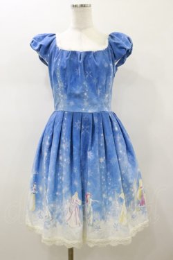 画像1: Secret Honey / If you Can Dreamワンピース（ディズニープリンセスver） size2 ブルー H-26-01-18-080-CA-OP-YZ-ZH