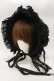 画像1: metamorphose / レースボンネット  ブラック H-26-01-18-003-ME-AC-NS-ZH (1)
