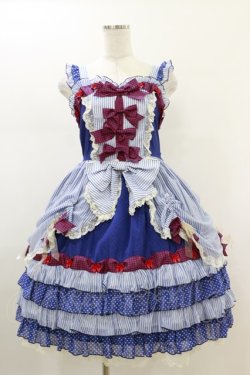 画像1: BABY,THE STARS SHINE BRIGHT / MY ANNIVERSARY/くまちゃんジャンパースカート Free ブルー H-26-01-18-016-BA-OP-NS-ZH