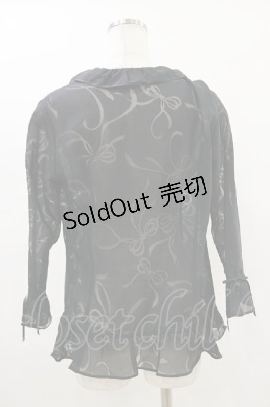 画像2: INGEBORG / リボンフリルボレロ S ブラック H-26-01-18-022-LO-TO-NS-ZH (2)