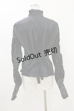 画像2: metamorphose / スタンドカラーフリルブラウス Free ブラック H-26-01-18-024-ME-BL-NS-ZH